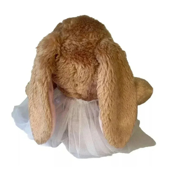 Build A Bear Workshop BAB Tan Bunny Rabbit 16" Plush With White Dress - Picture 3 of 8